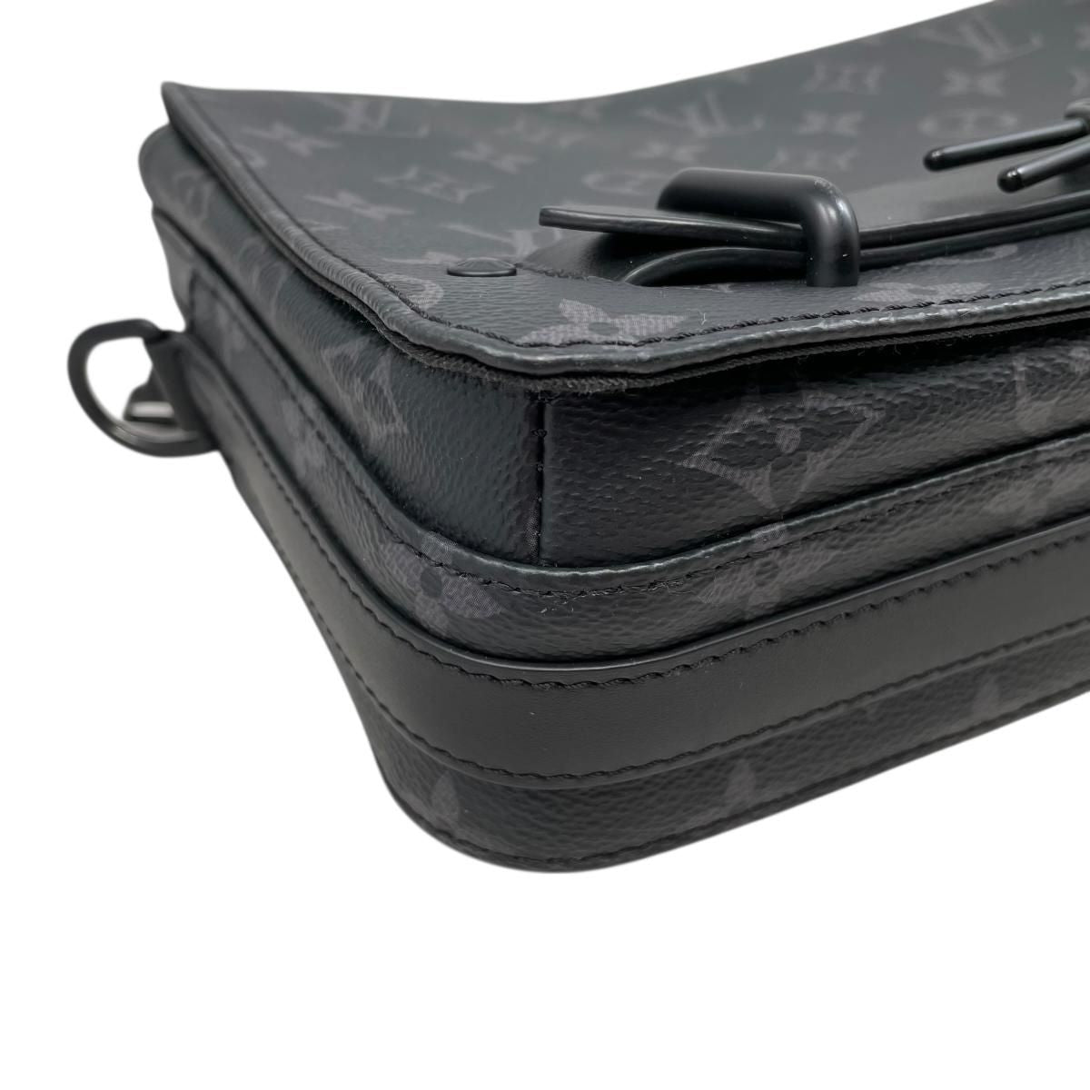 Louis Vuitton Shoulder Bag Steamer Messenger Monogram Eclipse Black — view 6