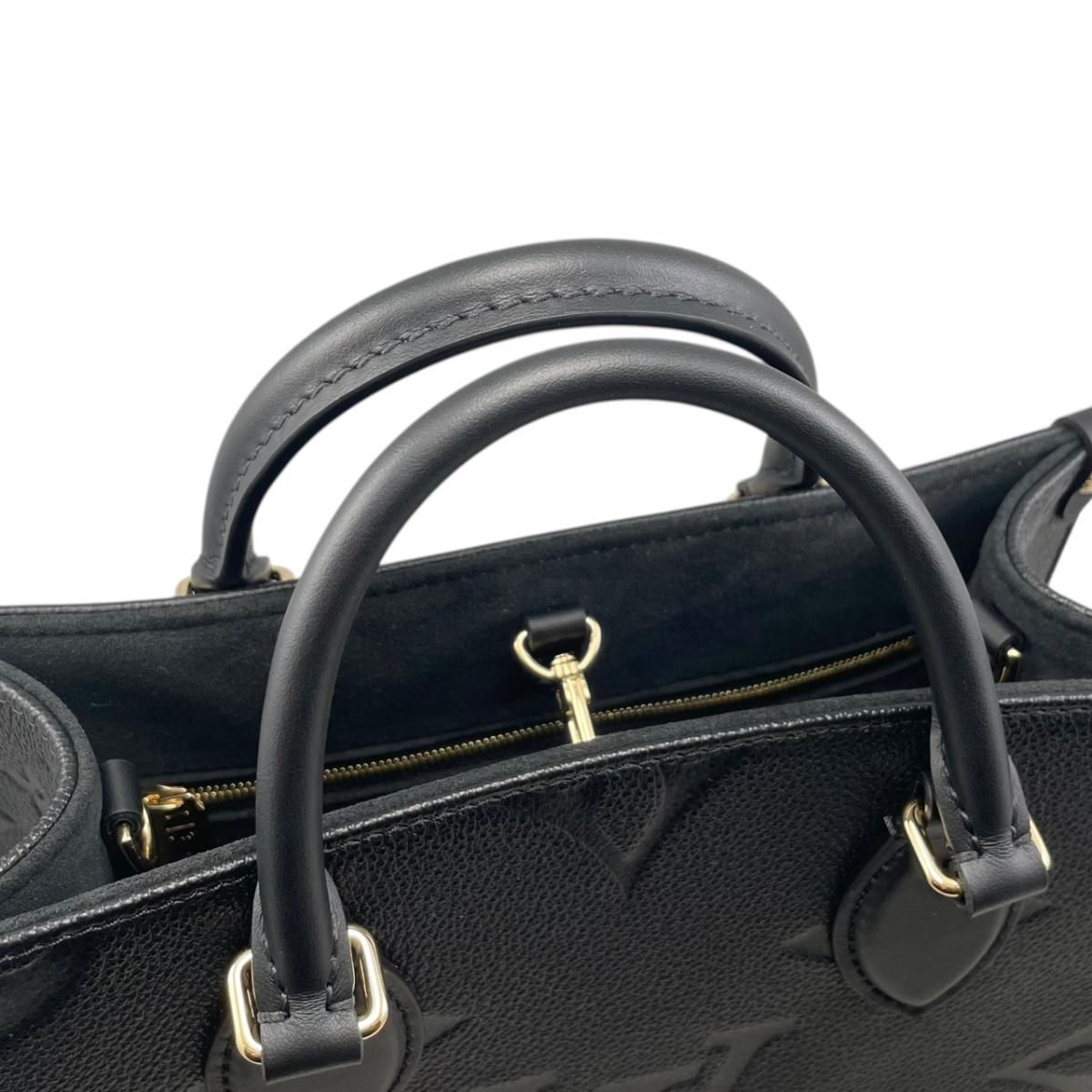 Louis Vuitton Shoulder Bag On The Go PM Monogram Empreinte Noir Black — view 8