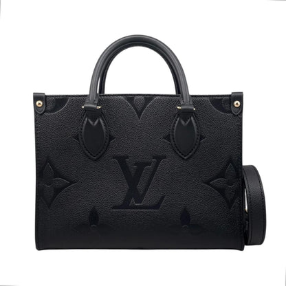 Louis Vuitton Shoulder Bag On The Go PM Monogram Empreinte Noir Black