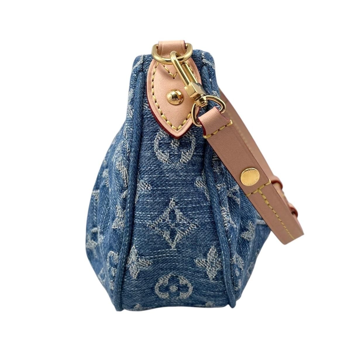Louis Vuitton Handbag Pochette Bare Monogram Denim Blue — view 3