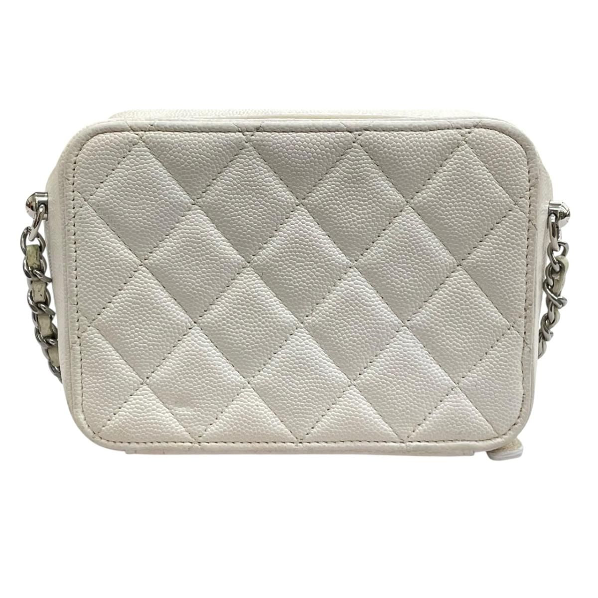 Chanel Quilted Mini Camera Bag White — view 4