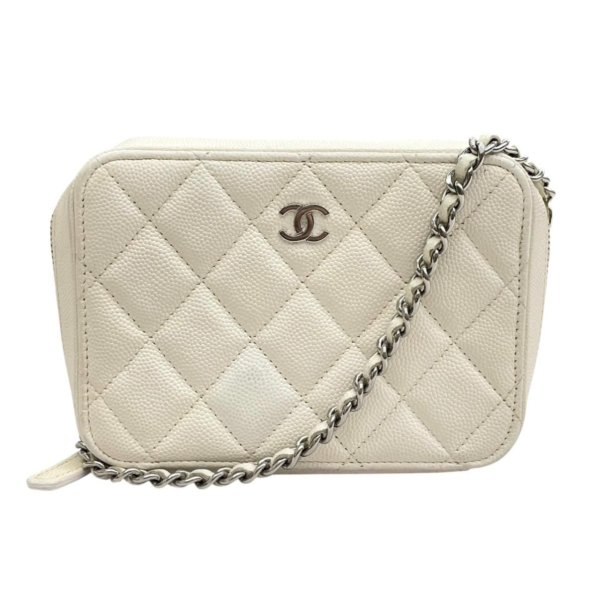 Chanel Quilted Mini Camera Bag White
