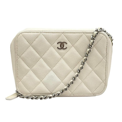 Chanel Quilted Mini Camera Bag White