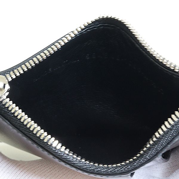 Balenciaga Fragment Case Coin Card Logo Print Leather Black — view 6