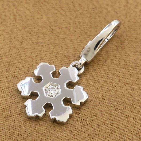 Bvlgari Snowflake Charm Diamond Keychain