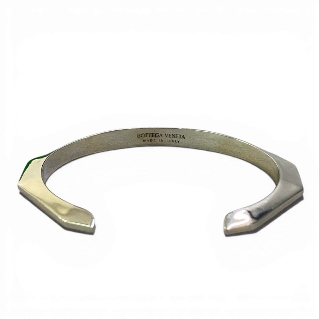 Bottega Veneta Faceted Calf Bangle 925 Sterling Silver Bracelet — view 3