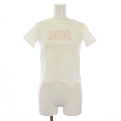 Dior T-Shirt Short Sleeve Crew Neck Logo 8 White