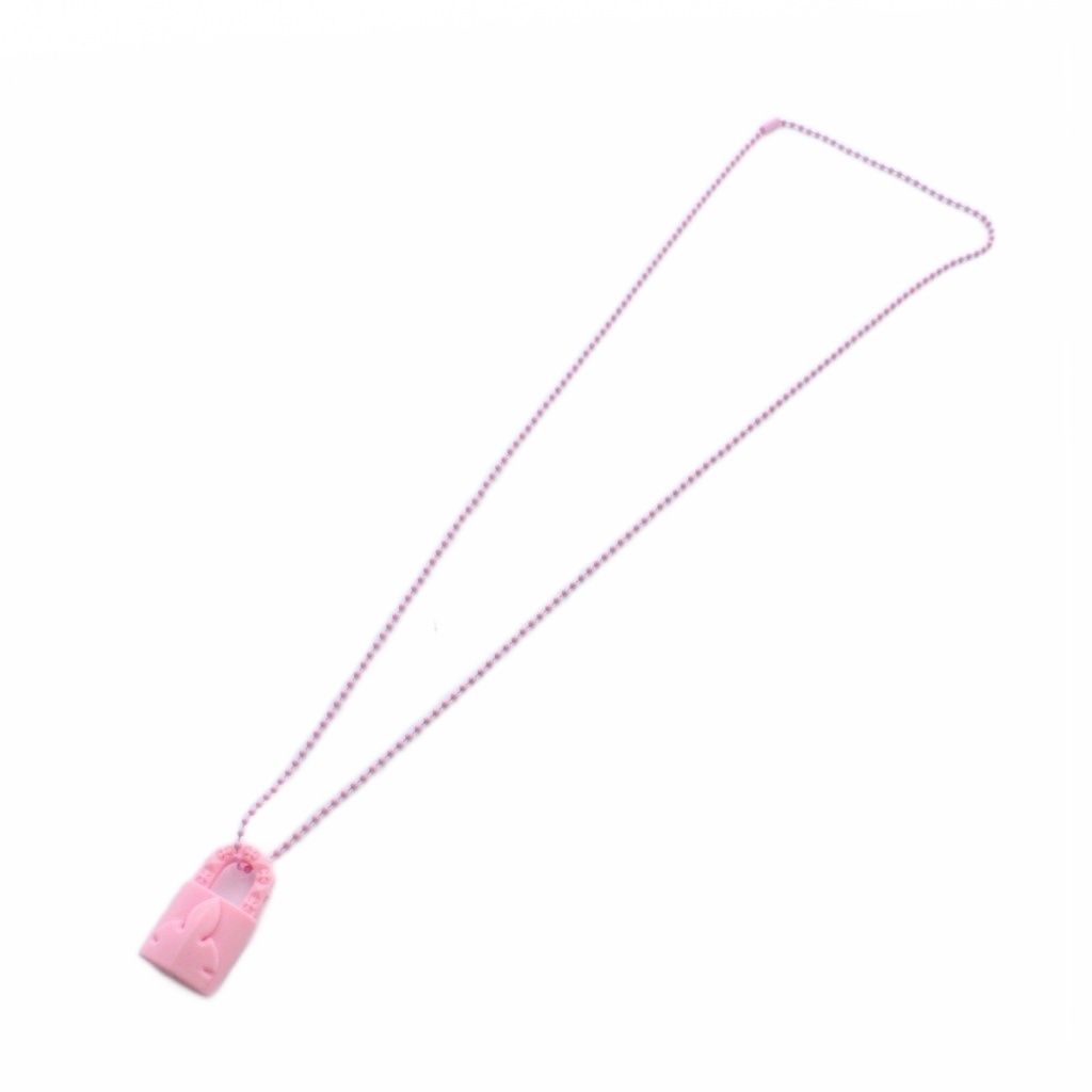 Chrome Hearts Rubber Padlock Flerknee Silicon Necklace Silicone Pendant Pink — view 3