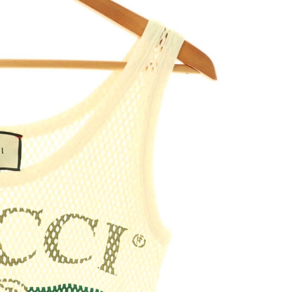 Gucci Logo Mesh Tank Top Off White Multicolor DO — view 4