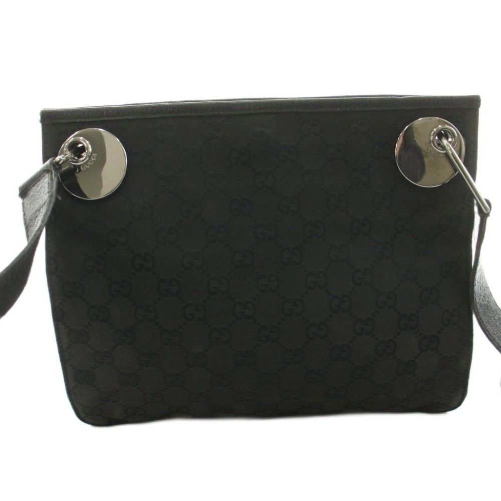 Gucci GG Pattern Shoulder Bag Black Corner — view 3