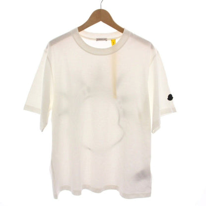 Moncler T-Shirt Short Sleeve M White Graphic Print YM