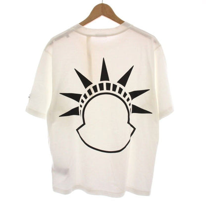 Moncler T-Shirt Short Sleeve M White Graphic Print YM — view 2
