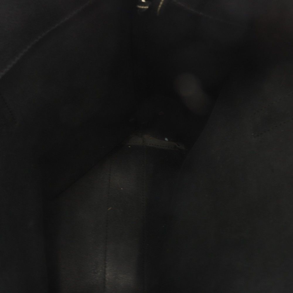 Prada Triangle Plate Logo Tote Leather Black — view 7