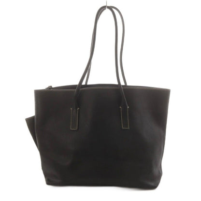 Prada Triangle Plate Logo Tote Leather Black — view 2