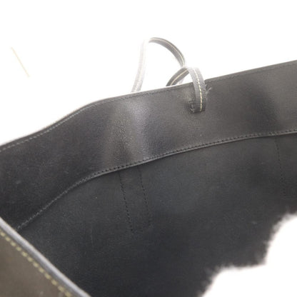Prada Triangle Plate Logo Tote Leather Black — view 8