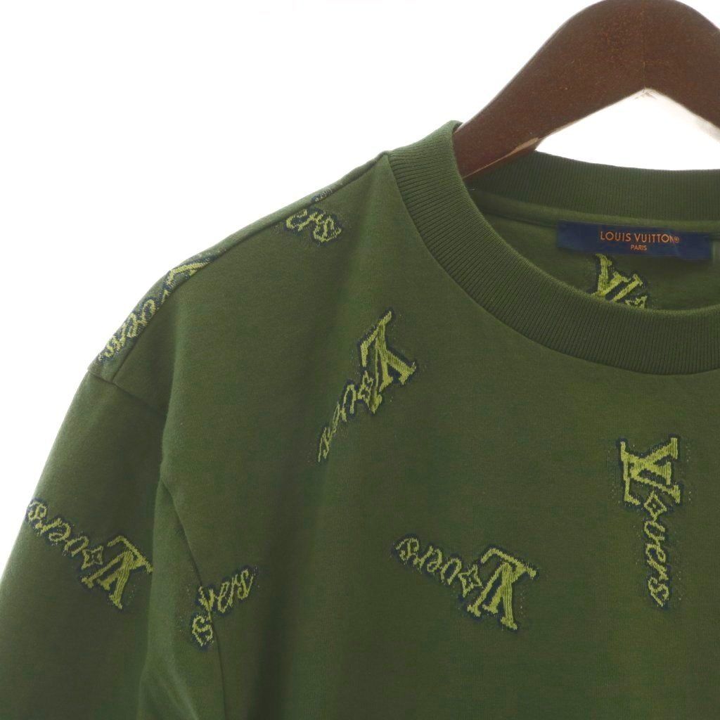 Louis Vuitton LV Vers Jacquard Cotton T-Shirt Short Sleeve Crew Neck Embroidery — view 5
