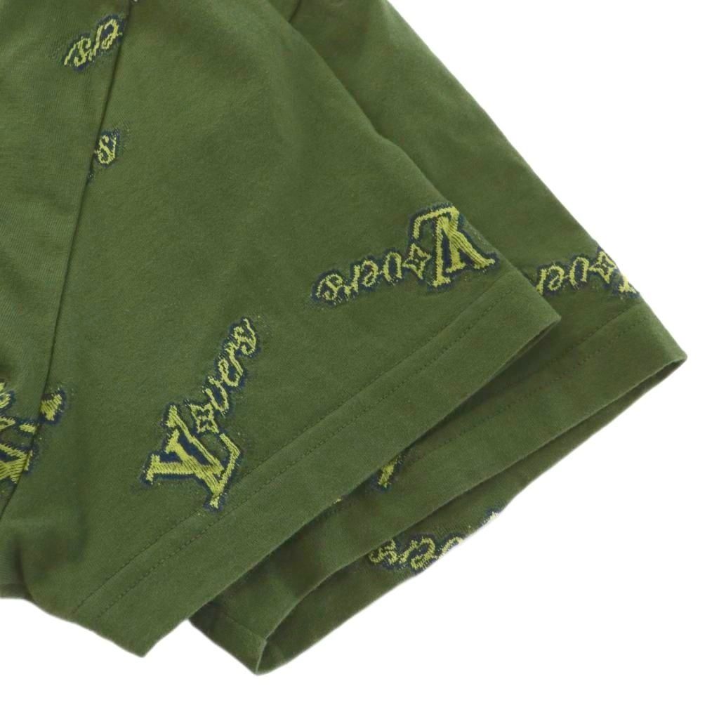 Louis Vuitton LV Vers Jacquard Cotton T-Shirt Short Sleeve Crew Neck Embroidery — view 4