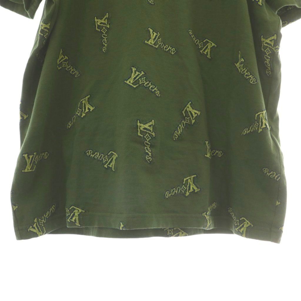 Louis Vuitton LV Vers Jacquard Cotton T-Shirt Short Sleeve Crew Neck Embroidery — view 7