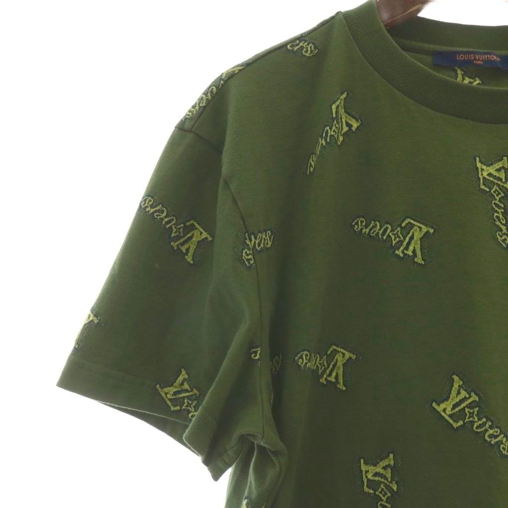 Louis Vuitton LV Vers Jacquard Cotton T-Shirt Short Sleeve Crew Neck Embroidery — view 6