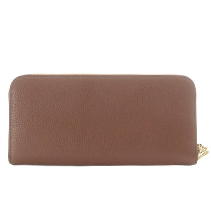Miu Miu Miu Leather Wallet Zip Around Cognac Brown — view 2