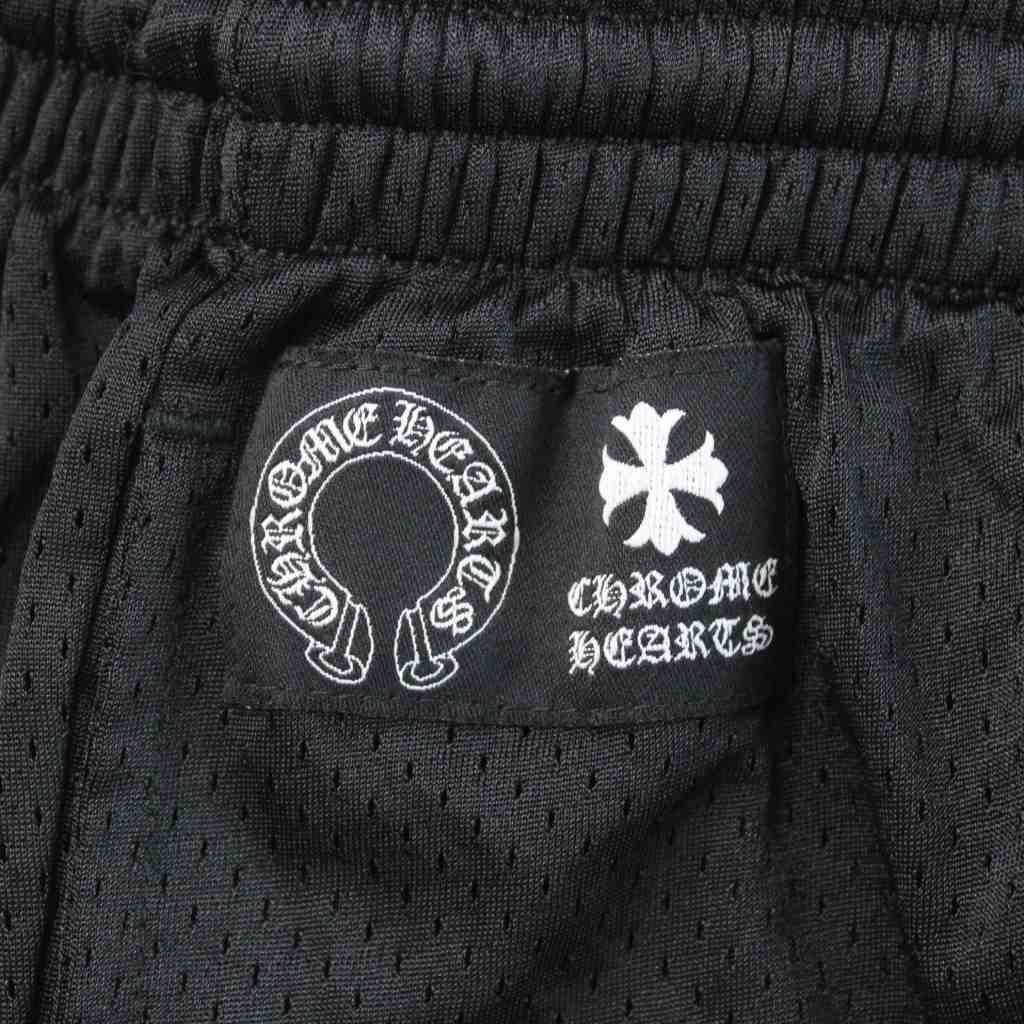 Chrome Hearts Mesh Varsity Shorts CH Nylon Logo Waist Togo M Black KW — view 6