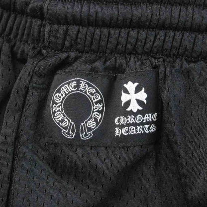Chrome Hearts Mesh Varsity Shorts CH Nylon Logo Waist Togo M Black KW — view 6