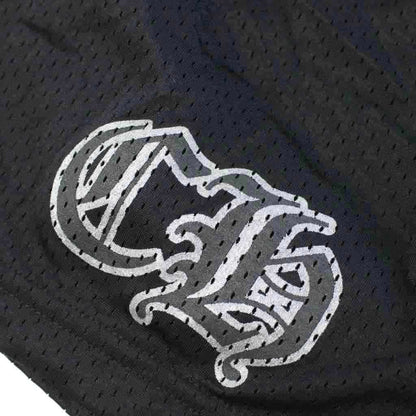 Chrome Hearts Mesh Varsity Shorts CH Nylon Logo Waist Togo M Black KW — view 5