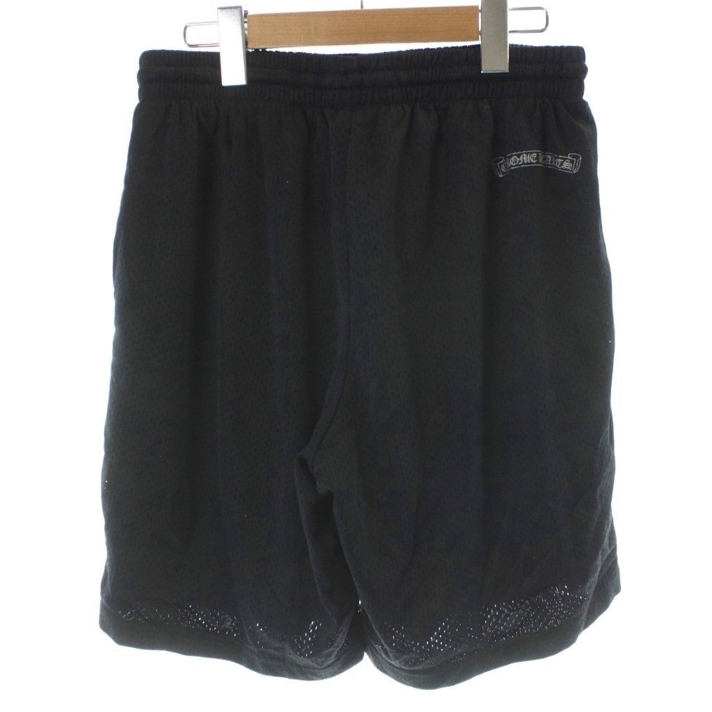 Chrome Hearts Mesh Varsity Shorts CH Nylon Logo Waist Togo M Black KW — view 2