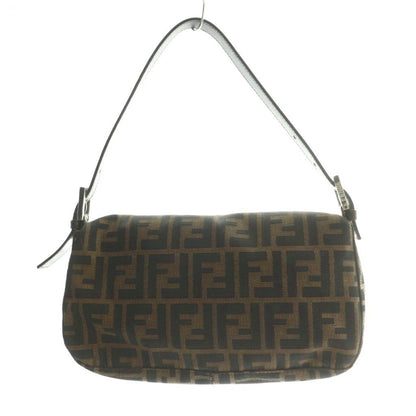 Fendi Zucca Pattern Mamma Bucket Shoulder Bag Canvas Leather Interlocking Logo — view 3