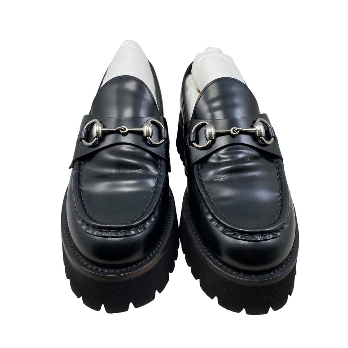 Gucci Loafers Host Bit 37 Leather Black Silver — view 3