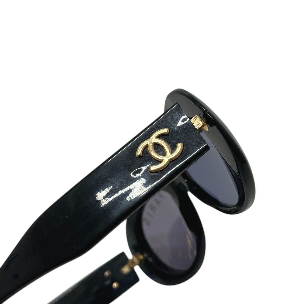 Chanel Sunglasses Paris Logo Acetate Black Eyewear — view 7