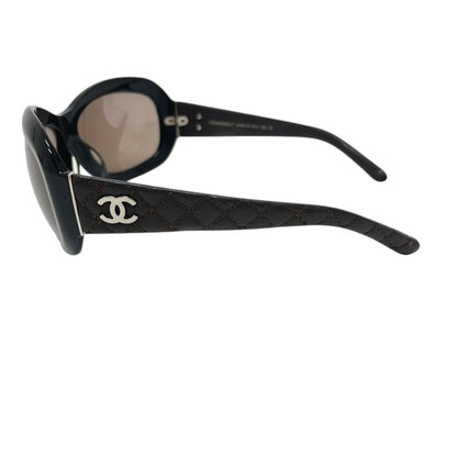 Chanel Sunglasses CC Logo Quilted Acetate Brown Eyewear — view 4