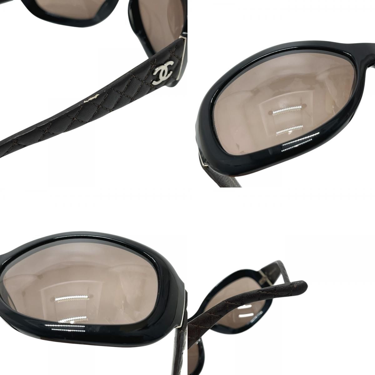 Chanel Sunglasses CC Logo Quilted Acetate Brown Eyewear — view 8