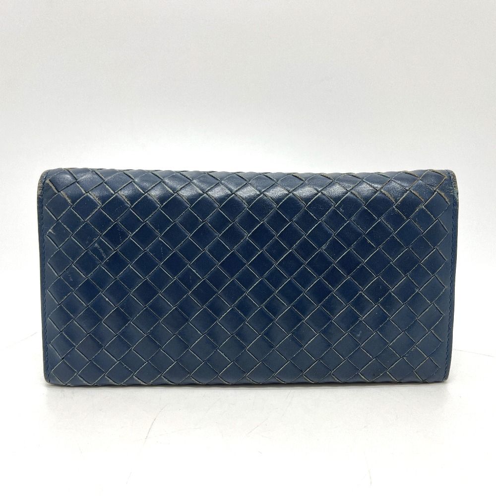 Bottega Veneta Bifold Wallet Intrecciato Leather Blue — view 2