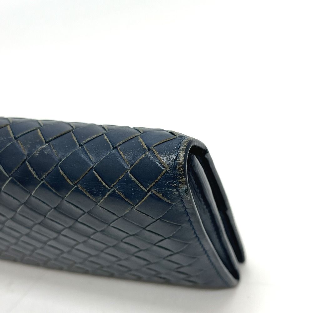 Bottega Veneta Bifold Wallet Intrecciato Leather Blue — view 6