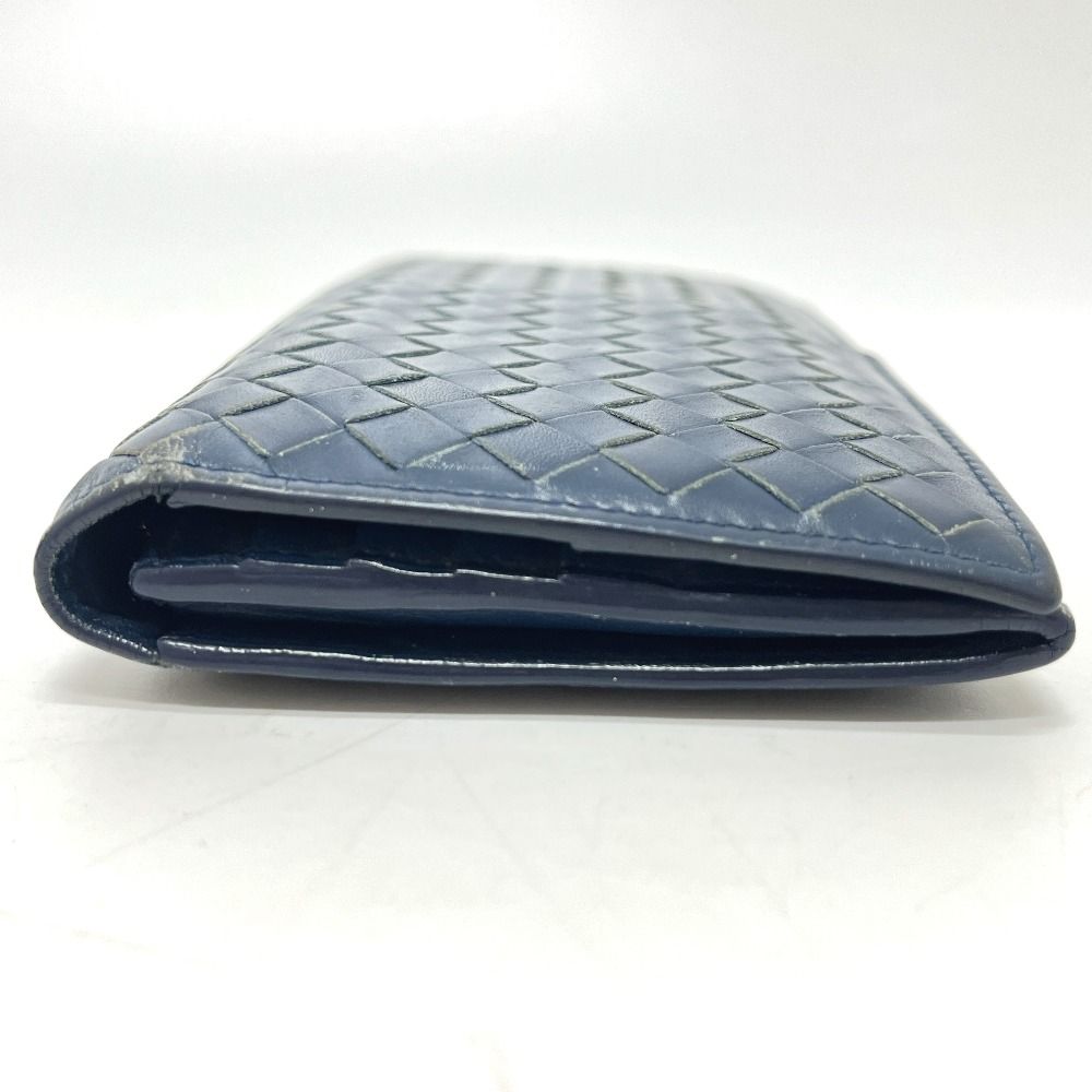 Bottega Veneta Bifold Wallet Intrecciato Leather Blue — view 3