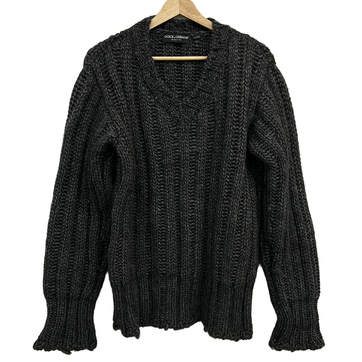 Dolce & Gabbana Long Sleeve Sweater 46 S Dark Gray