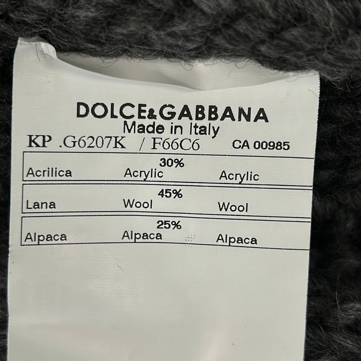 Dolce & Gabbana Long Sleeve Sweater 46 S Dark Gray — view 4