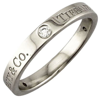 Tiffany & Co Flat Band Ring Platinum Diamond