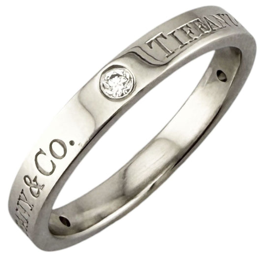Tiffany & Co Flat Band Ring Platinum Diamond
