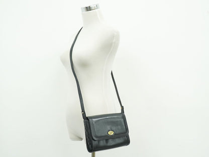 Gucci Vintage Shoulder Bag Pochette Leather Navy — view 6
