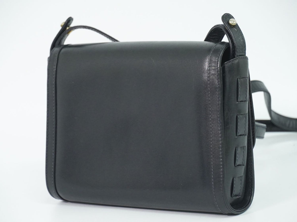 Gucci Vintage Shoulder Bag Pochette Leather Navy — view 2