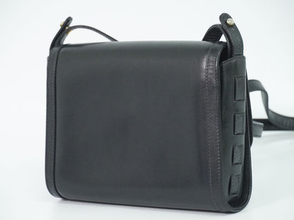 Gucci Vintage Shoulder Bag Pochette Leather Navy — view 2