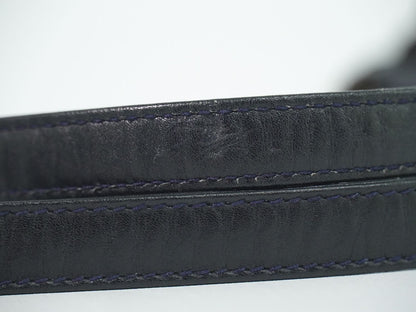 Gucci Vintage Shoulder Bag Pochette Leather Navy — view 5