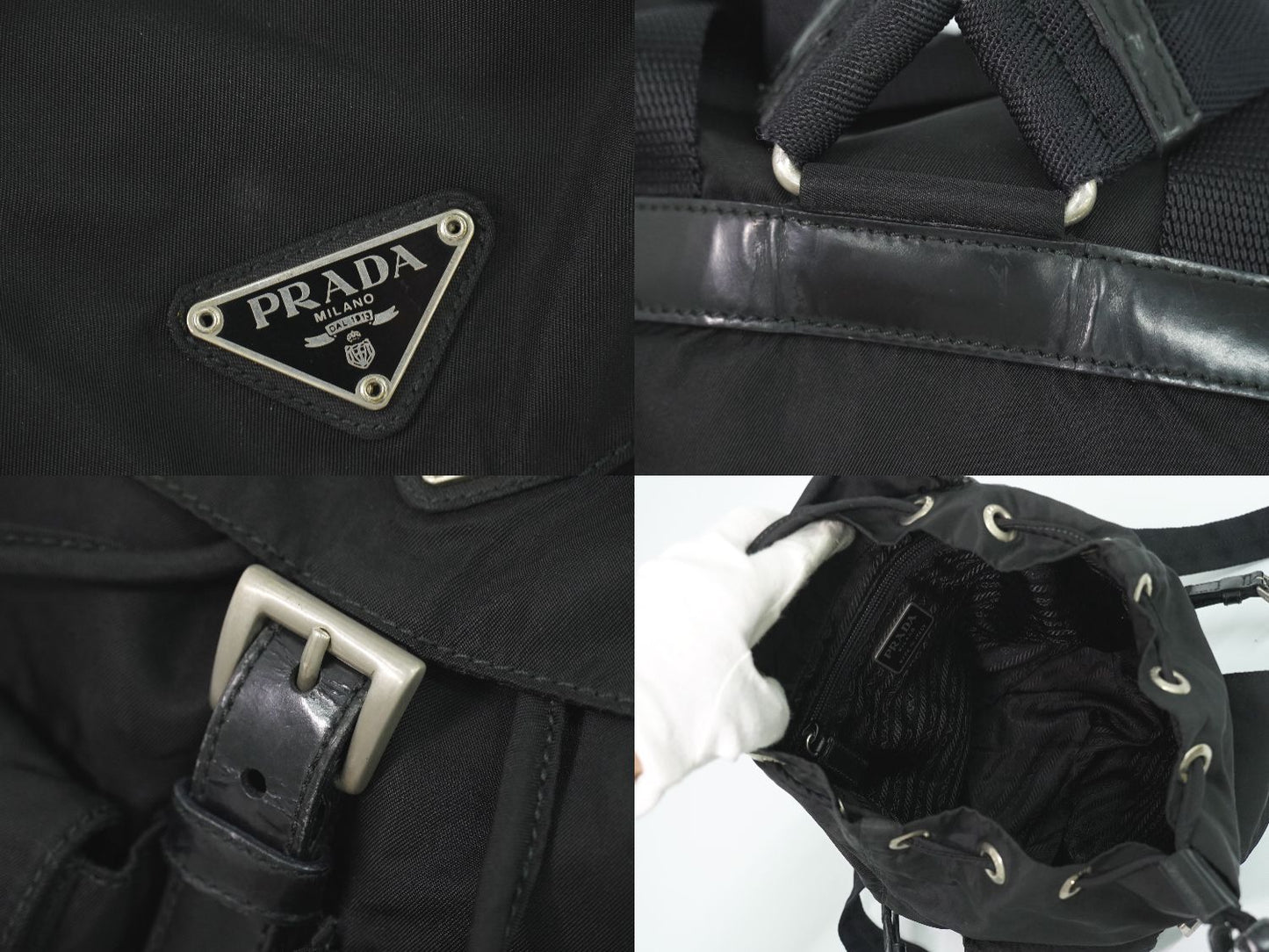 Prada Nylon Backpack Black — view 8