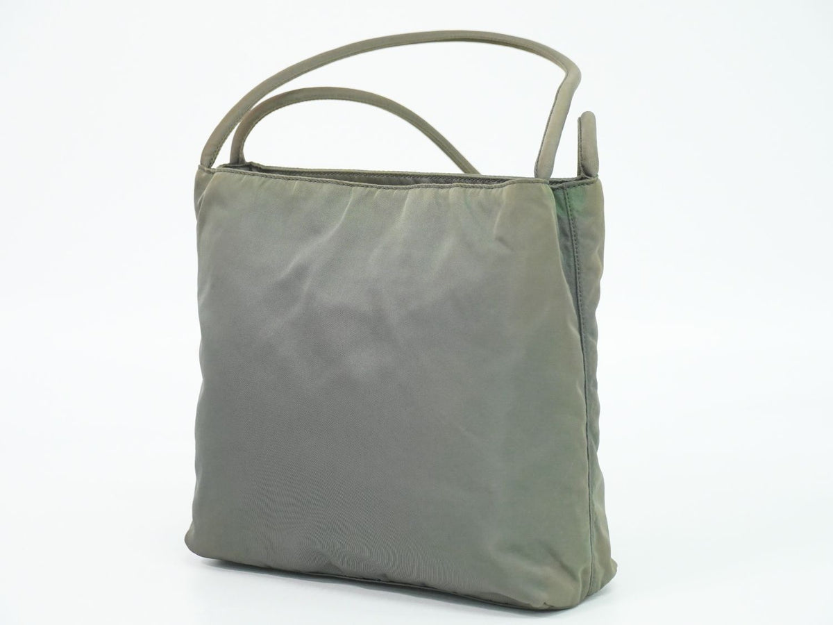 Prada Nylon Tote Bag Khaki — view 2