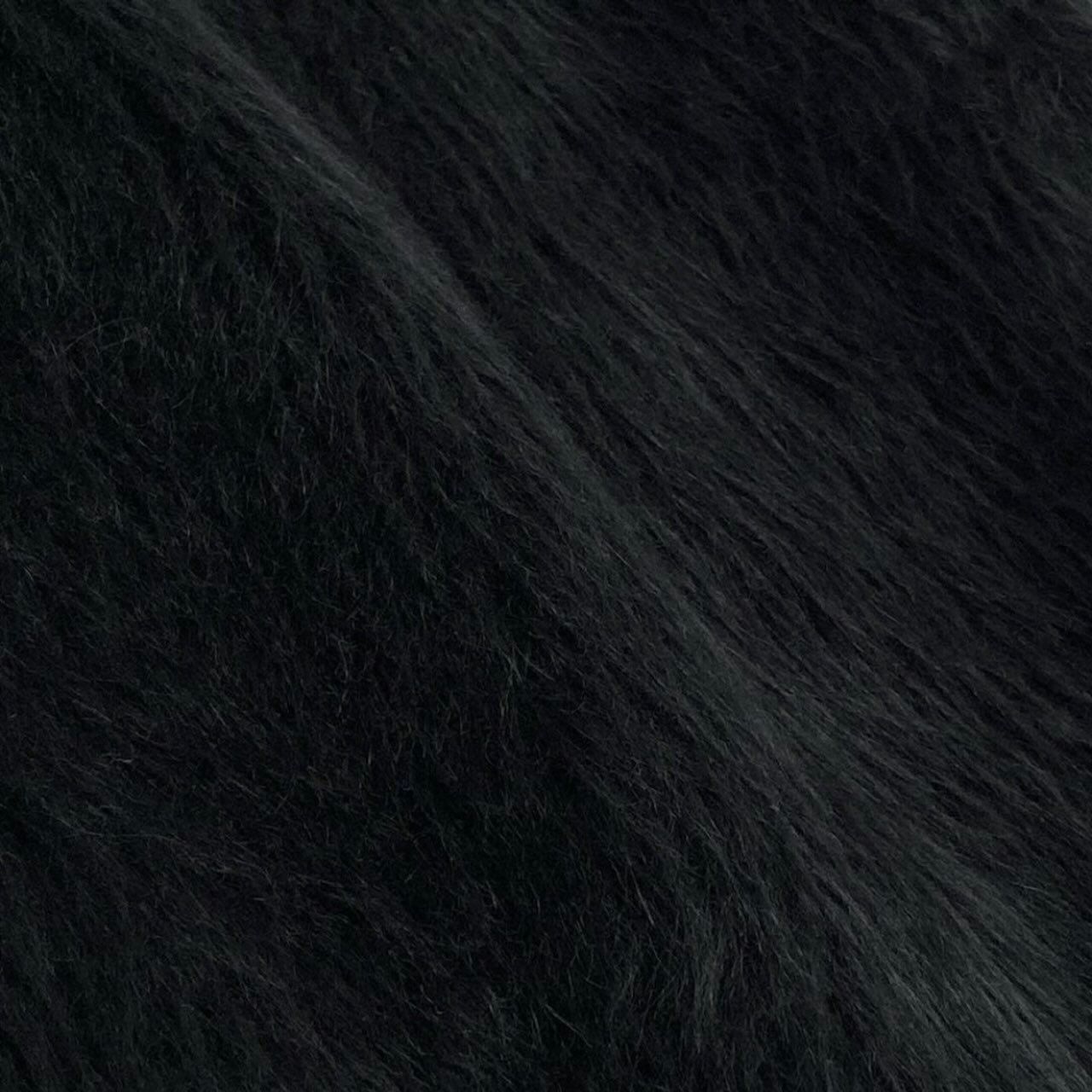 Celine Phoebe Philo Era Alpaca Cowl Blouse Fur Top Black Wool Silk — view 7