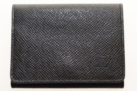 Louis Vuitton Card Case Envelope Carte de Visite NM Taiga Leather Business