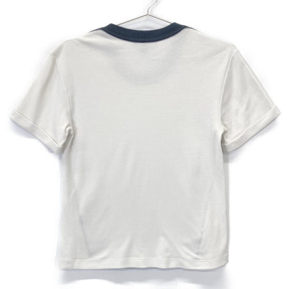 Louis Vuitton White Black Lace Monogram Embroidery Cut Replacement Short Sleeve — view 2
