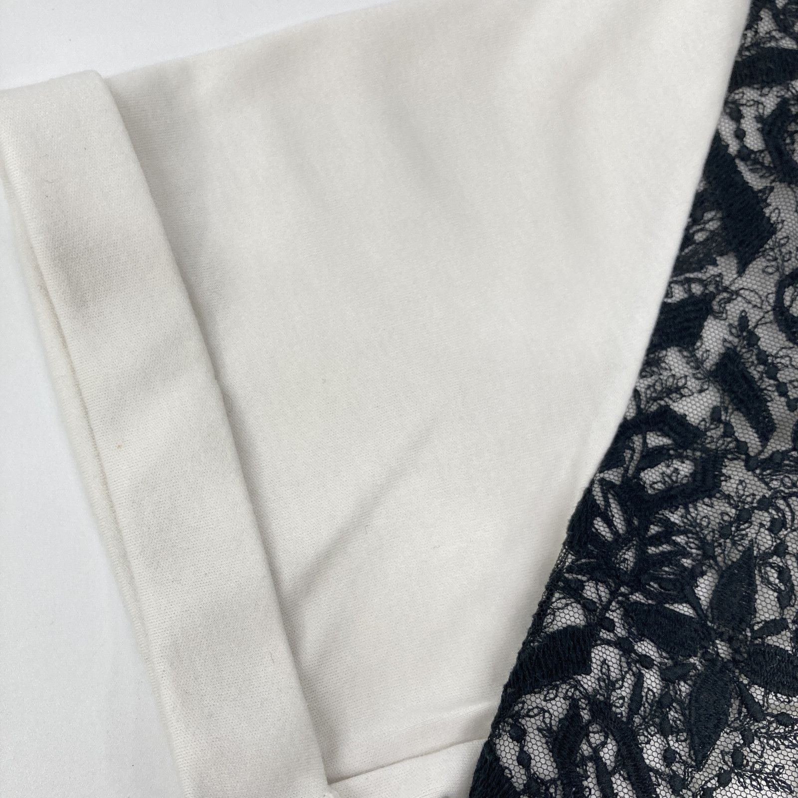 Louis Vuitton White Black Lace Monogram Embroidery Cut Replacement Short Sleeve — view 7